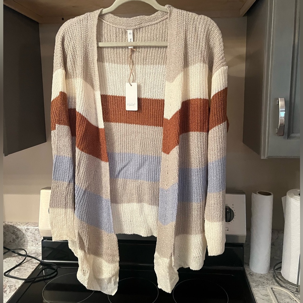Multicolor stripe cardigan